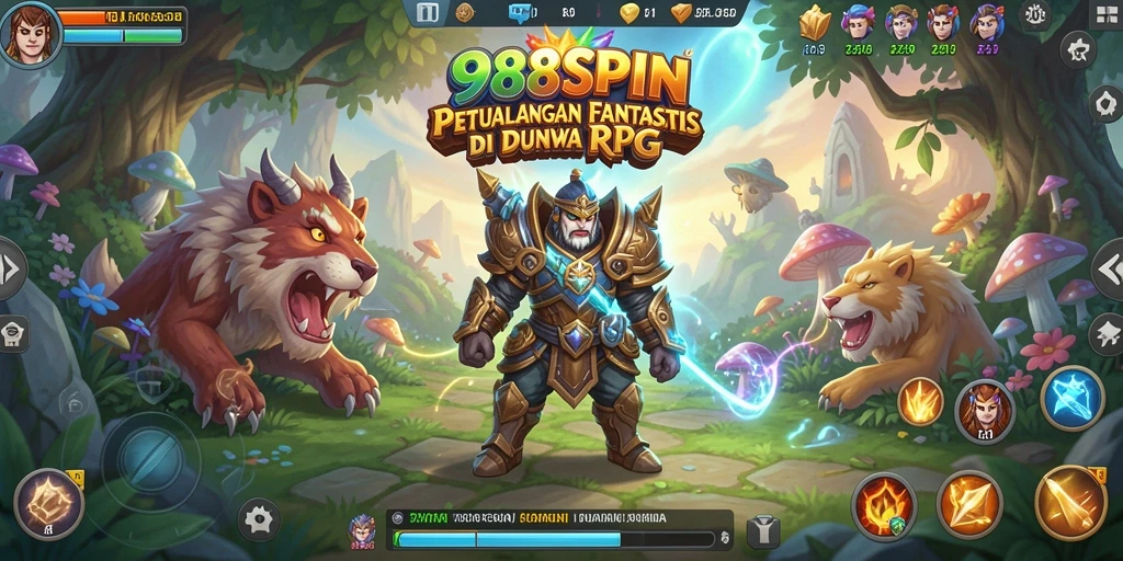 Tampilan gameplay RPG yang menantang dan seru di 988SPIN.