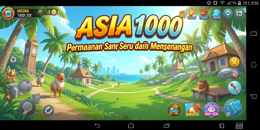 Tangkapan layar dari ASIA100 menampilkan gameplay yang penuh warna dan menyenangkan.