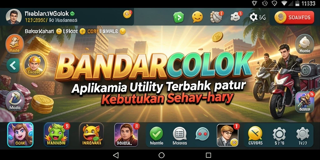 Screenshot menampilkan antarmuka utama BANDARCOLOK yang intuitif.
