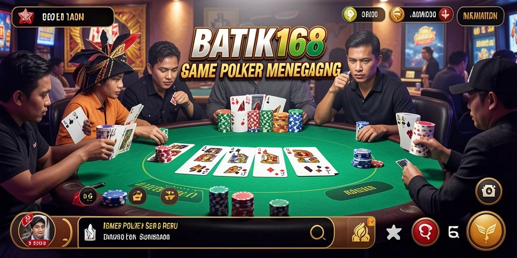 Tampilan menarik dari gameplay Poker di BATIK168.