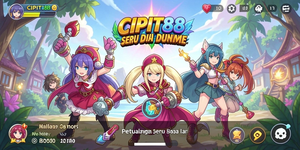 Tampilan gameplay menarik dari <strong>CIPIT88</strong> dengan karakter anime yang menggemaskan.