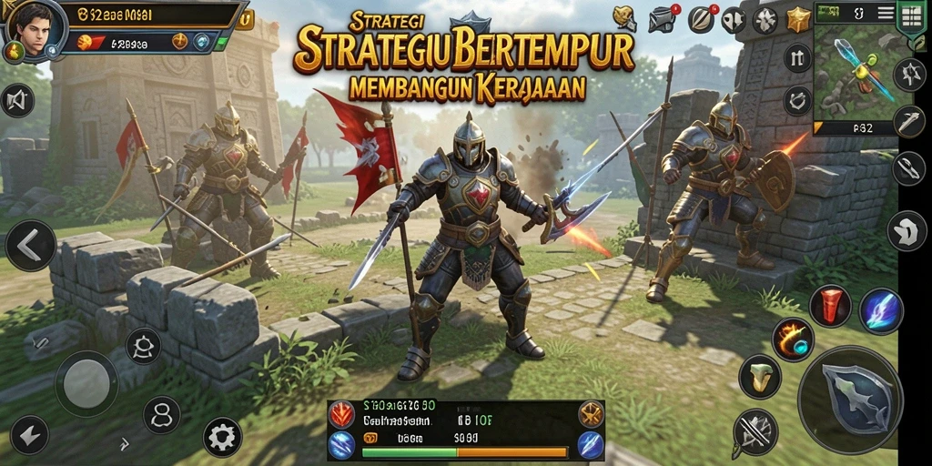 Screenshot gameplay F32 menampilkan pertempuran strategi yang mendebarkan.