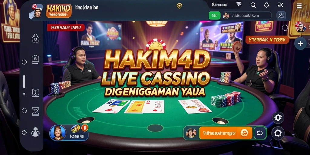 Tampilan gameplay HAKIM4D yang menarik dalam suasana Live Casino.