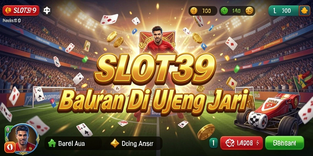 Screenshot gameplay dari SLOT39 menunjukkan keseruan balapan yang intens.