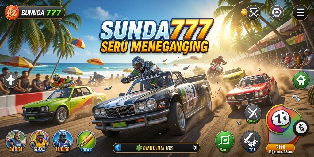 Screenshot gameplay SUNDA777 menampilkan balapan cepat dan mendebarkan.