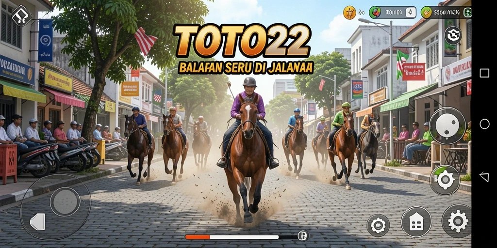 Screenshot TOTO22 menampilkan balapan mendebarkan di trek yang menantang.