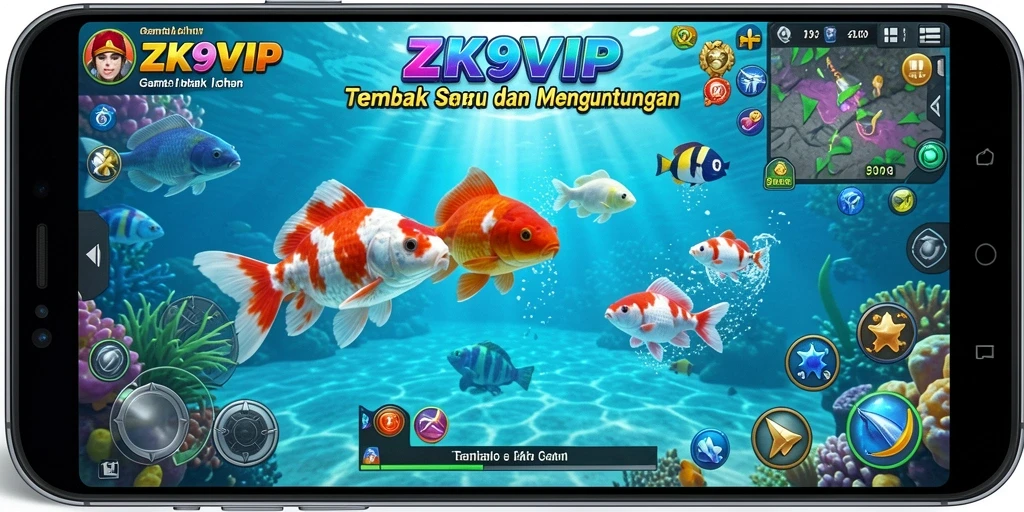 Tampilan permainan Tembak Ikan yang seru dan penuh warna di ZK9VIP.